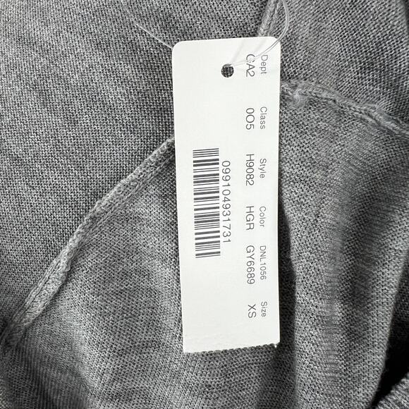 NEW J.CREW Gray Crewneck Wrapped Back Merino Wool Pullover Sweater Size XS - Picture 10 of 12